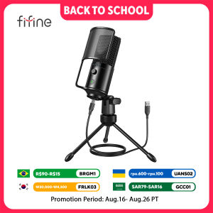 FIFINE | FIFINE USB Streaming Microphone with Pop FilterCondenser Mic Set with Tap-to-Mute&Vol Control for PCRecordingYouTube-K669PRO1