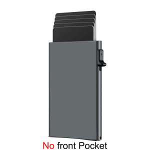 Rfid Credit Card Holder Wallet Metal Thin Slim Bank Card Case Men Women Pop Up Minimalist Wallet Small Black Purse Metal Vallet