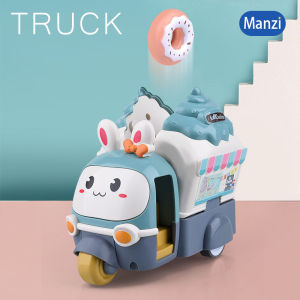 Childrens Early Education Toys Ice Cream Pop Up Car Push Car Toys for Kids Game Mini Car Ice Cream Cart Early Education Gift