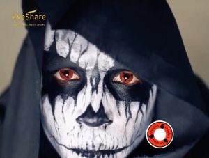 【COD】SOFTLENS Red Cosplay Series Lensa Naruto Halloween Anime Cosplay Lensa Kontak normal minus (0.00) free lenscase