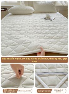 Đệm Giường Bằng Sợi Bông Đậu Nành Dày Có Thể Giặt
