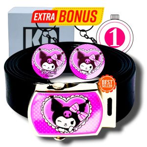 Sabuk/Ikat pinggang anak TK SD Kuromi Sanrio 02 bahan berkualitas.Trendi dan kekinian untuk fashion.