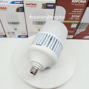Bóng Đèn LED Thân Nhôm Đúc Nguyên Khối 30W 40W 50W Sáng Trắng Mã N SOPOKA