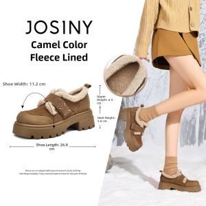 Josiny | Insulated Snow Boots Women Slip-on Non-slip Velcro-fastened Warm