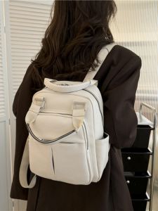 Retro Style Womens Backpack 2024 New Fashion Student Travel Bag Multifunctional Single Shoulder Bag Large Size Synthetic Material