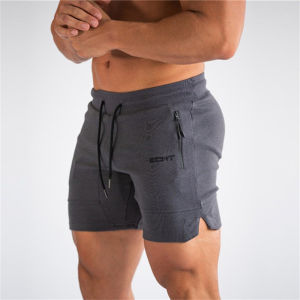 Mens Zip pocket sweatpants Fitness Gyms Shorts Men Summer Running Short Pants Male Jogger mesh Workout Beach sports short pants