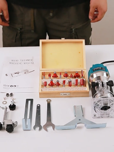 ⚡️Local Delivery⚡ 6-speed trimming machine woodworking trimming grooving machine engraving electromechanical wood milling wood grooving machine
