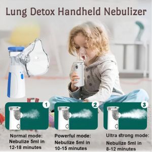 Lung Detox Handheld Nebulizer Mini Portable Machine 3 Speed Adjustable Small Particles Easy To Enter The Body