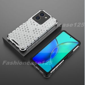 Honor 90 Lite Shockproof Bumper Transparent Honeycomb Casing For Honor 90 Lite Honor90 90Lite Honor90Lite 90Honor Lite 5G Clear View Acrylic Phone Case Back Cover
