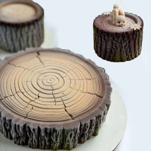 4 Inch or 7 Inch or 6 Cell Cylindrical Tree Stump Silicone Cake Mold Christmas French Mousse Cake Mould Kitchen Dessert Tools