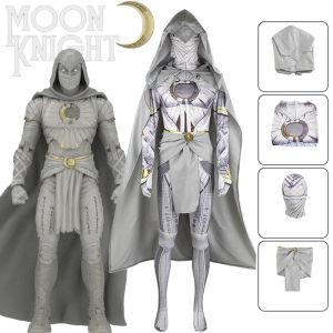 Marvel Moonlight Knight Cosplay One-Piece Suit Marc Spector Superhero Adult Bodysuit Halloween Movie Character Role Playing