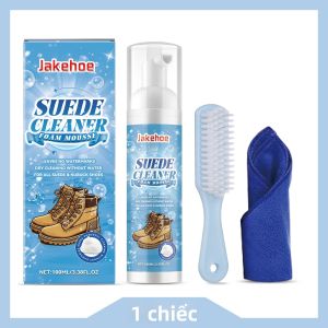 Sữa Rửa Da Lộn JAKEHOE Dạng Mousse Chất Tẩy Rửa Đa Năng Không Cần Rửa Cho Giày Da Lộn Quần Áo Túi Xách Ghế Ô Tô Đồ Nội Thất