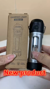 Asafee KXK-K1 LED Camping Lantern Rechargeable Portable Flashlight Lightweight Work Light 6 Modes Hanging Tent Lantern Stepless Dimming Side Light Outdoor Tungsten Filament Lamp