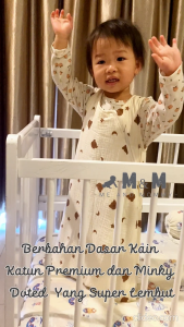 Selimut Kantung Swaddle Bedong Sleeping Sleep Sack Bag baby Instan Traveling Moderen Bebas Gerak Tidur Bayi Zipper Double Layer Minky Doted Premium Organic Cotton