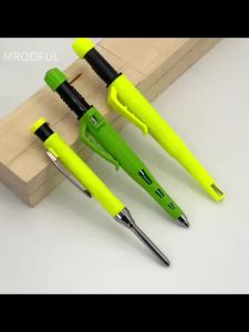 MROOFUL | Professional Carpenter Pencil Set with 2.8mm Leads 55mm Tip Deep Hole Woodworking Pencil - Construction Drafting Marking Tool
