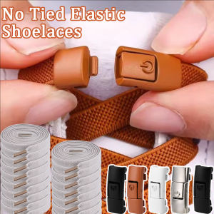 เชือกผูกรองเท้าแบบยืดหยุ่นไม่ต้องผูก / เชือกผูกรองเท้าแบบกดล็อค / 8 มม. เชือกผูกรองเท้าแบบแบนกว้าง สำหรับรองเท้า / เชือกผูกรองเท้าแบบแบนไม่ต้องผูกสำหรับเด็กและผู้ใหญ่