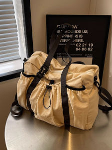 Casual Large Capacity Nylon Bag Womens 2025 New Versatile Crossbody Bag Short Trip Shoulder Bag Fitness Bag Korean Style