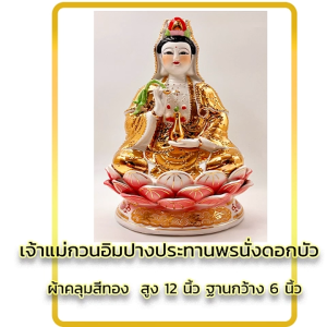 เจ้าแม่กวนอิมพระแม่กวนอิม ปางประทานพร ปางหยางหลิ่วกวนอิน ผ้าคลุมสีทอง