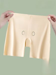 Miiow | Ice Silk Seamless Safety Pants Womens Anti-Light Two-In-One Underwear Flesh Color Wedding Photo Shoot Base Short Pants