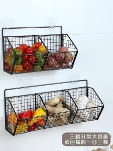 Kệ Ngiêng 1 2 3 Khay Đựng Hành Tỏi Ớt Gia Vị Dán Tường Kèm Miếng Dán