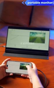 KAMPEON 15.6 inches Portable Monitor Touchscreen for Laptop Extension 1080P FHD 103% sRGB IPS Portable Screen Monitor