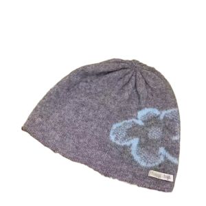 Personality Face Showing Small Flower Baotou Pile Hat Autumn Winter Warm Knitted Hat Cold Proof Cute