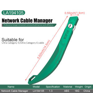 LAOA | LAOA Network Cable Manager 1.3mm Cable Organizer for Cat5e Cat6 ABS Wire Management Too