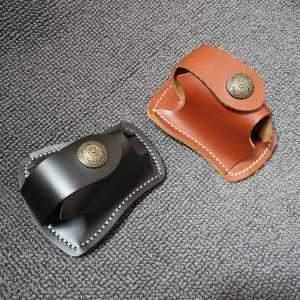 Oil Wax Cowhide Leather Whipping Bow Bag Pearl Beads Head Layer Dragon Chase Bow Bag Mens Waist Bag Leather Goods