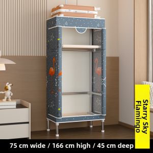Multi-layer Simple Reinforced Steel Pipe Wardrobe