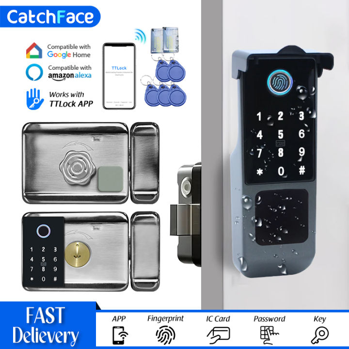 TTLock WIFI Version Double Side Fingerprint Waterproof Outdoor Gate ...
