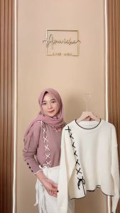 DILLA BLOUSE / SWETER RAJUT WANITA TALI KUR / BLOUS WANITA KOREAN STYLE