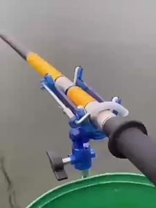 360 Degree Adjustable Aluminum Alloy Fishing Rod Holder Folding Fish Pole Stand for Bank Fishing Ground Support