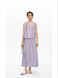 Irregular Gathering and Bud Tencel-Ester Blend Womens Majia Summer Loose Top