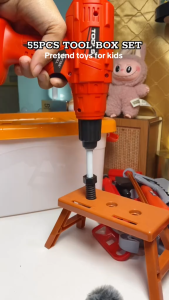 Simulation Repair Tools Kids Toolbox Toy Kit Pretend Engineer Educational Electric Drill Screwdriver