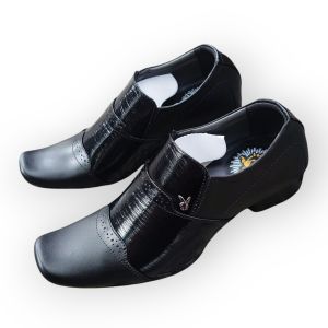 SEPATU PANTOFEL FORMAL PRIA ( GARANSI KULIT SAPI 100% ) MODEL 6038 HITAM ( PREMIUM HIGH QUALITY )