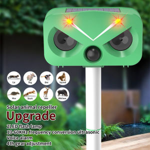 New Solar Powered Motion Activated Animal Ultrasonic Cats Dog Repeller Frighten Animals For Outdoor Gardening Farm Repellents