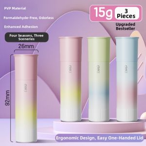 deli | Push-Cap Gradual Color Highly Adhesive Non-Formaldehyde Water-Washable Plant Starch Formula Solid Glue