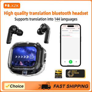 Transparent Case Translation Earphone Touch Screen Bluetooth 5.4 HiFi Audio Headphone Low Latency Business Sports Music Earbuds