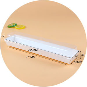 Bakery Sandwich Packaging Box Long Square Leather Baking Pastry Roll Cake Puff Chicken Lettuce Roll Kitchen Cooking Utensils