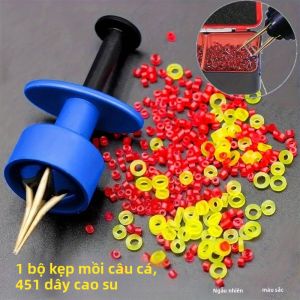 451 Chiếc Dây Cao Su Đàn Hồi Kẹp Câu Cá Cho Mồi Giun Tay Buộc Viên Mồi Thích Hợp Dụng Cụ Câu Cá Với Chất Liệu Đồng