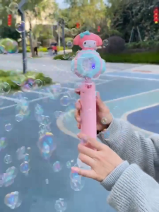 SG Stock Sandrio Bubble Machine Automatic Outdoor Bubble Stick Fun Toy Suitable for Childrens Gifts
