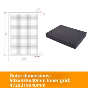 changly | Shock Absorbing Grid Foam Cushion DIY Toolbox Filling