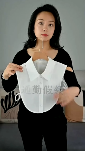 【READY STOCK】Vintage Solid Shirt Collar/False Collar Women/Clothes Accessories Versatile/Polyester Cotton Standing Colla