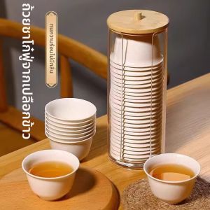 Durable Heat-Resistant Bamboo Rice Husk Disposable Tea Cup