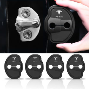 TESLA | Cubiertas De Silicona Para Cerradura De Puerta De Coche Tesla Model 3 Model S X Model Y Roadster Space X Cybertruck 2/4 Uds.