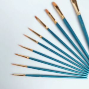 10pcs Brush Set Acrylic / Set Kuas Lukis Cat Akrilik Air Poster Murah Berkualitas Melukis Cat Air Painting Brush