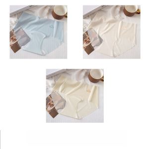 miiow | Ice Silk Womens Underwear Thin Extended Crotch Triangle Shorts Breathable Antibacterial Comfortable Summer Panties Briefs