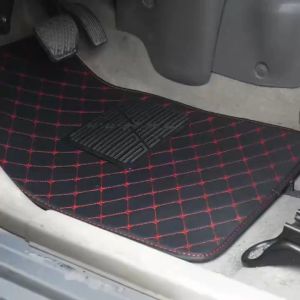 5Pcs Universal Car Auto Floor Mats PU Leather Waterproof Car Floor Mats Deluxe Carpet Automobile Interior
