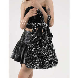 Large-Capacity Bucket Bag Female 2024 New Arrival Tide Shoulder Underarm Bag Fancy Special-Interest Design Work Clothing Sequin Bag