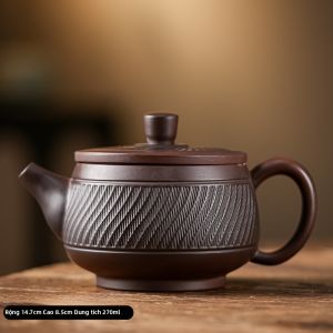 MOLORE | Bình Trà Tím Đất Sét Dung Lượng Lớn Handcrafted